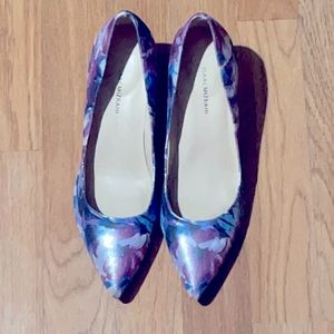 GORGEOUS Isaac Mizrahi Live floral Heels 7 1/2